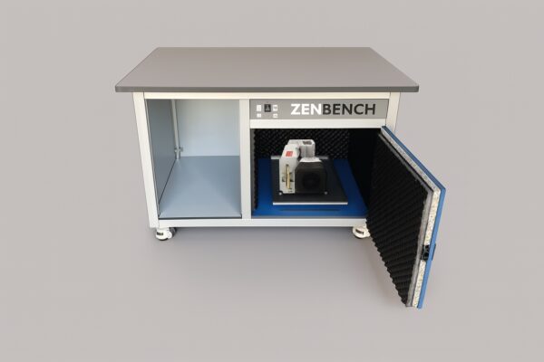 Mesa de laboratorio para LC/MS, MS, ICP/MS con cabina antirruido