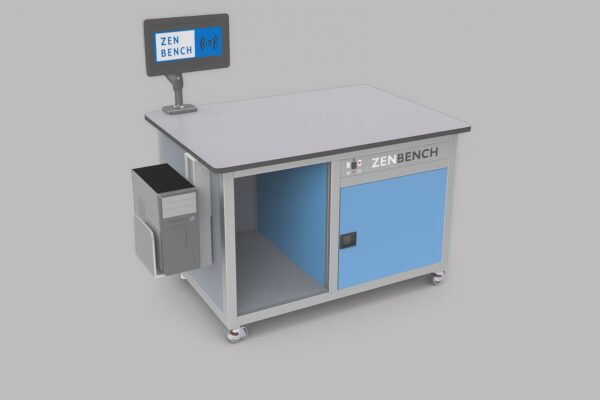 Mesa de laboratorio para LC/MS, MS, ICP/MS con cabina antirruido