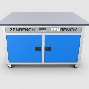 Mesa de laboratorio para MS con cabina antirruido para bombas de vacío