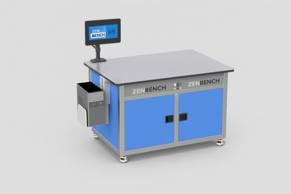 Mesa de laboratorio para MS con cabina antirruido para bombas de vacío